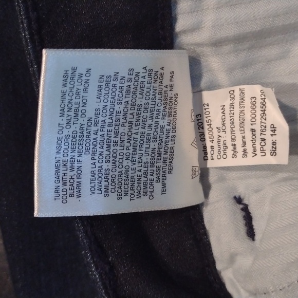 Jones New York Jeans - Lexington Straight - size 14P - Waist 14 P Regular - NWT - Picture 7 of 7